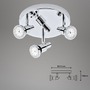 Koupelnová - BRI 2992038R LED bodové svítidlo pr. 21 cm 3xGU10 4,8W 400lm chrom (starý kód: BRI 2992-038R) - BRILONER - foto 7