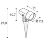 Zápichy - LA 1008480 SYNA SHADE svítidlo se zemním hrotem, GU10, 1x max. 10 W, IP65, kulaté, černé - BIG WHITE (SLV) - foto 7