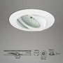 Kruhová - BRI 7232-036 3ks sada LED vestavné svítidlo, pr. 8,2 cm, 5,5 W, bílé - BRILONER - foto 7