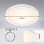 Kruhová - BRI 7141016 LED stropní svítidlo, pr. 30 cm, 21,4 W, bílé (starý kód: BRI 7141-016) - BRILONER - foto 7