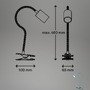 Stolní lampy s klipem - BRI 2176010 Fleks lampička na stůl, nastavitelná, s klipsem, modrá - BRILONER - foto 7