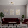 Hranatá - BRILO 3210-017 LED stropní svítidlo, 62 cm, 11 W, 1200 lm, zlatá-hnědá - BRILO - foto 7