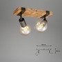 Bodová - BRILO 2900-021 Bodové svítidlo 28 cm 2x E27 25W šedá - BRILO - foto 7
