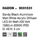 Kruhová - NV 9001531 Stropní svítidlo HADON černý hliník matný černý akrylový difuzor LED 24W 230V 3000K IP20 - NOVA LUCE - foto 7