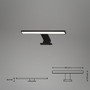 K zrcadlu - BRI 2104-015 LED svítidlo k zrcadlu 30 cm 5W 500lm černá - BRILONER - foto 7