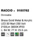 Dekorativní - NV 9180762 Stropní svítidlo RACCIO zlatý kov a akryl LED 30W 230V 3000K IP20 stmívatelné - NOVA LUCE - foto 7