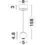 Podélná - NV 9103212 Závěsné svítidlo NOCCI černý hliník černý kabel LED 4.5W 230V 3000K IP20 - NOVA LUCE - foto 7