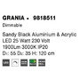 Kruhová - NV 9818511 Závěsné svítidlo GRANIA černý hliník a akryl LED 25W 230V 3000K IP20 stmívatelné - NOVA LUCE - foto 7