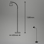 Stojací lampy - BRILO 1474015 Stojací svítidlo, 128 cm, 1x E27, max. 10W, černá - BRILO - foto 7