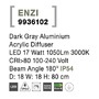 Sloupková - NV 9936102 Venkovní sloupkové svítidlo ENZI tmavě šedý hliník akrylový difuzor LED 15W 3000K 100-240V 180st. IP54 - NOVA LUCE - foto 7