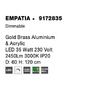 Kruhová - NV 9172835 Závěsné svítidlo EMPATIA zlatý mosazný hliník a akryl LED 35W 230V 3000K IP20 stmívatelné - NOVA LUCE - foto 7