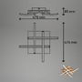 Hranatá - BRI 3816014 Vinka LED stropní svítidlo, tvar vlny, dekor dřeva, teple bílé světlo, černá/dřevo, 47,5x47,5cm - BRILONER - foto 7