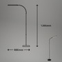 Stojací lampy - BRILO 1472015 LED stojací svítidlo, 126,5 cm, LED modul, 6W, 600lm, černá - BRILO - foto 7