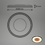 Kruhová - BRILO 3850015 Sufit Wood LED stropní svítidlo ploché, dřevěný dekor, přímé a nepřímé osvětlení, černá - BRILO - foto 7