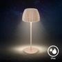 Stolní lampy dekorační - BRILO 7553011 Nabíjecí stolní lampa Riffle - 36,5 cm, 2W, 200lm, IP44, bezdrátová, LED, stmívatelná, dotykový vypínač, béžová - BRILO - foto 7