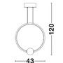 Kruhová - NV 9820605 Závěsné svítidlo CELIA stmívatelné černý hliník opálové sklo LED 25.6W 230V 3000K IP20 stmívatelné - NOVA LUCE - foto 7