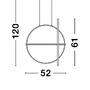 Kruhová - NV 9114862 Závěsné svítidlo ARTE zlatý hliník a akryl LED 48.6W 230V 3000K IP20 stmívatelné - NOVA LUCE - foto 7