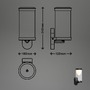 Nástěnná - BRI 3930015 BRILONER LED nabíjecí nástěnné svítidlo, venkovní, dotykový vypínač, vyměnitelné baterie, vč. USB-C kabelu, stmívatelné, IP44, černé 3930015 - foto 7
