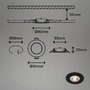 Kruhová - BRI 7036-035 LED vestavná svítidla, pr.9 cm, 3x LED, 4,9 W, 480 lm, černá - BRILONER - foto 7