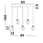 Podélná - NV 9260235 Závěsné svítidlo ICE bílé sklo s přechody a bílý kov G9 5x5W 230V IP20 bez žárovky - NOVA LUCE - foto 7