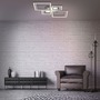 Hranatá - BRILO 3727-019 LED stropní svítidlo, 53 cm, 24 W, 120 lm, hliník-chrom - BRILO - foto 7