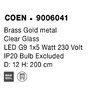 Koule - NV 9006041 Závěsné svítidlo COEN mosazný zlatý kov čiré sklo G9 1x5W 230V IP20 bez žárovky - NOVA LUCE - foto 7