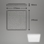 Hranatá - BRILO 3749-414 LED stropní svítidlo, 37 cm, 24 W, 2800 lm, matný chrom - BRILO - foto 7