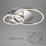 Kruhová - BRI 3222-018 LED stropní svítidlo, 39 cm, 30 W, hliník-chrom - BRILONER - foto 7