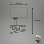 Stolní lampy s klipem - BRI 2766014 Klem lampička na stůl, nastavitelná, s klipsem, matný chrom - BRILONER - foto 7