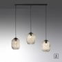 Vícečetná - PN 2001-27 SHITAKE LED závěsné svítidlo, 3 ramenné, barva jantar, retro styl, skleněné stínidlo - PAUL NEUHAUS - foto 7