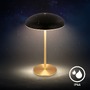 Stolní lampy dekorační - BRILO 7573015 Caxa stolní lampa - 2,8W, 300lm, bezdrátová, IP44, LED, stmívatelná, dotykový vypínač, černá/mosaz - BRILO - foto 7