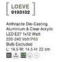 Sloupková - NV 9193102 Venkovní sloupkové svítidlo LOEVE antracitový hliník a čirý akryl E27 1x12W 220-240V IIP65 bez žárovky - NOVA LUCE - foto 7