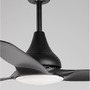 Ventilátory - NV 5267302 Stropní ventilátor se světlem SAMOA tělo z oceli matná černá a sklo 3ABS černé listy LED 18W 3000K - NOVA LUCE - foto 7