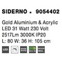 Stojací lampy - NV 9054402 Stojací lampa SIDERNO zlatý hliník a akryl LED 31W 230V 3000K IP20 - NOVA LUCE - foto 7