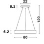 Kruhová - NV 9853044 Závěsné svítidlo RANDO SMART černý hliník a akryl LED 50W 230V 3000K - 4000K IP20 Tuya stmívatelné - NOVA LUCE - foto 7