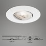 Kruhová - BRI 7048-036 3ks sada LED vestavné svítidlo, pr. 9 cm, 4,9 W, bílé - BRILONER - foto 7