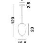 Koule - NV 9624066 Závěsné svítidlo LATO opálové sklo antický mosazný kov černý kabel E14 1x5W 230V IP20 bez žárovky - NOVA LUCE - foto 7