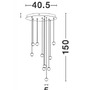Vícečetná - NV 9303952 Závěsné svítidlo NOCCI černý hliník černý kabel LED 10x4.5W 230V 3000K IP20 - NOVA LUCE - foto 7