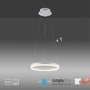 Kruhová - PN 2381-16 TITUS LED závěsné svítidlo 40x40 bílá, kruhové stmívatelné, paměťová funkce, moderní SimplyDim 3000K - PAUL NEUHAUS - foto 7