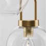 Vícečetná - NV 9241190 Závěsné svítidlo IRVINE čiré sklo černý kabel mosazný zlatý kov E27 3x12W 230V IP20 bez žárovky - NOVA LUCE - foto 7