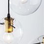 Vícečetná - NV 9416933 Závěsné svítidlo MIRALE čiré sklo a zlatý kov černý PVC kabel E27 3x12W 230V IP20 bez žárovky - NOVA LUCE - foto 7