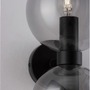 Dekorativní - NV 9241120 Nástěnné svítidlo PALMER kouřové sklo černá kovová základna E14 2x5W 230V IP20 bez žárovky - NOVA LUCE - foto 7