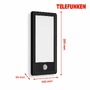 Nástěnná - TF 313905TF TELEFUNKEN LED venkovní nástěnné svítidlo s čidlem, 28 cm, 16 W, černá - BRILONER - foto 7