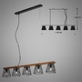 Hranatá - BRI 4077-055 Závěsné svítidlo, 110 cm, max. 25 W, černá - BRILONER - foto 7