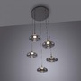 Vícečetná - LD 15694-15 Kolekce Schöner Wohnen LED závěsné svítidlo POSH, šedá, 5-ramenné, stmívatelné, SimplyDim, 3000K - JUST LIGHT - foto 7