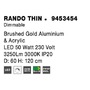 Kruhová - NV 9453454 Závěsné svítidlo RANDO THIN kartáčovaný zlatý hliník a akryl LED 50W 230V 3000K IP20 stmívatelné - NOVA LUCE - foto 7
