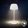Stolní lampy dekorační - BRILO 7553016 Nabíjecí stolní lampa Riffle - 36,5 cm, 2W, 200lm, IP44, bezdrátová, LED, stmívatelná, dotykový vypínač, bílé - BRILO - foto 7