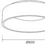 Kruhová - IMPR 348182 Deko-Light stropní přisazené svítidlo Sculptoris 600 mm, 42,0 W, 3000/4000 K, bílá 220-240V AC/50-60Hz 42,00 W 3000/4000 K 3100 lm bílá RAL 9016 - foto 7