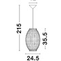 Koule - NV 9858748 Závěsné svítidlo GRIFFIN sušený vodní hyacint černý kabel E27 1x12W 230V IP20 bez žárovky - NOVA LUCE - foto 7
