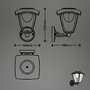 Nástěnná - BRI 3929015 LED nabíjecí nástěnné svítidlo, venkovní, retro, dotykový vypínač, vyměnitelné baterie, vč. USB-C kabelu, stmívatelné, IP44, černá - BRILONER - foto 7